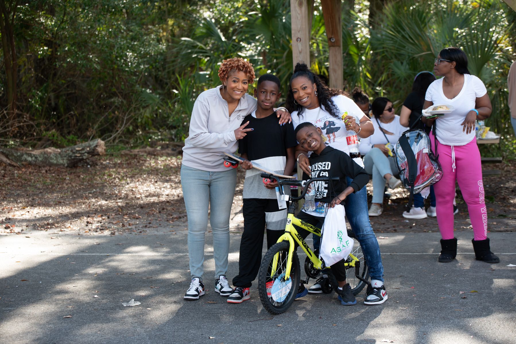 Volunteers with kids